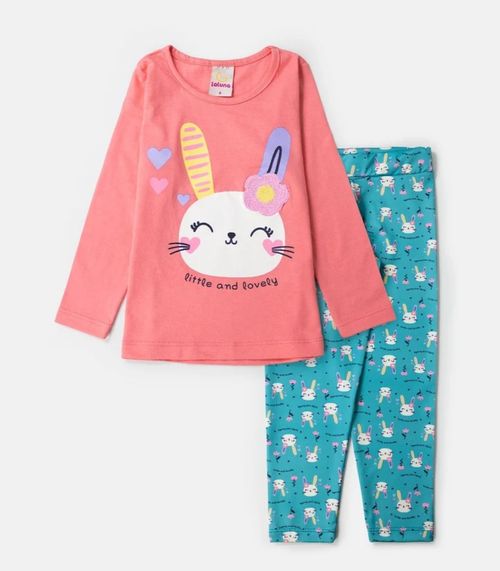 Conjunto Infantil Menina Meia Estação Laluna Laranja