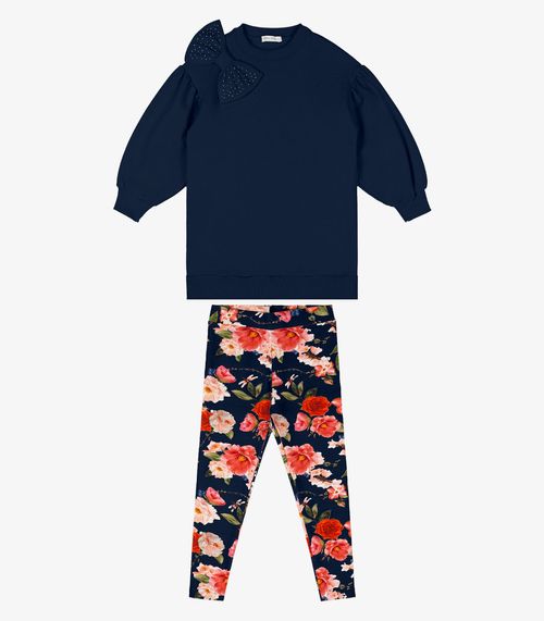 Conjunto Infantil Blusão Com Legging Trick Nick Azul