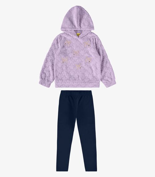 Conjunto Infantil Blusão Com Legging Rovi Kids Roxo