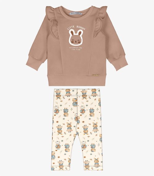 Conjunto de Blusão Com Legging Trick Nick Marrom