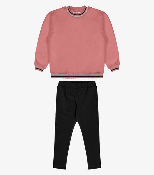 Conjunto de Blusão Com Legging Trick Nick Rosa