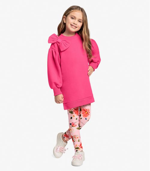 Conjunto Infantil Blusão Com Legging Trick Nick Rosa
