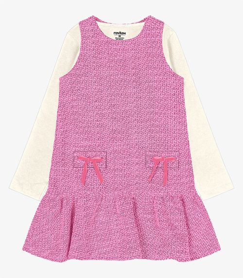 Conjunto Vestido Com Blusa Trick Nick Rosa