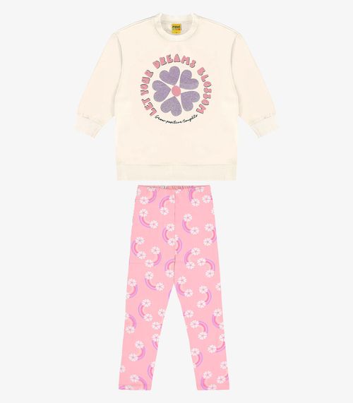 Conjunto Infantil Blusão Com Legging Rovi Kids Bege