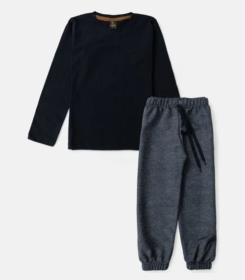 Conjunto Infantil Menino Meia Estação Torrox Preto