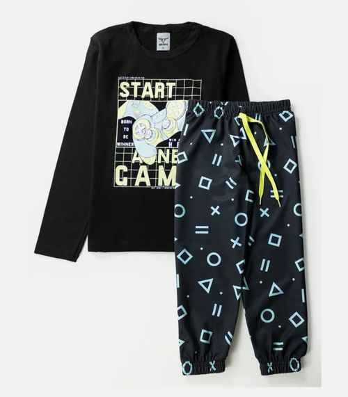 Conjunto Infantil Menino Meia Estação Keki Boys Preto