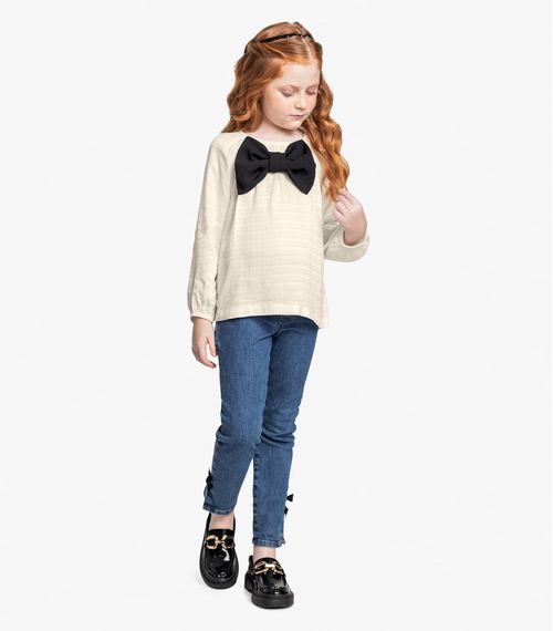 Conjunto Bata Com Calça Jeans Trick Nick Bege