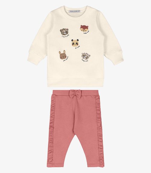 Conjunto Blusão Com Legging Trick Nick Bege