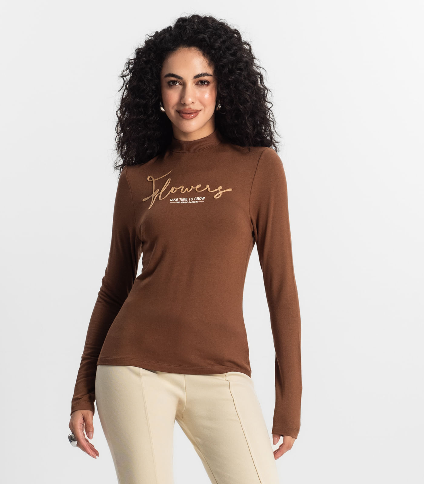 Blusa Feminina Rovitex Marrom