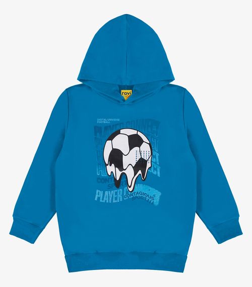 Blusão Infantil Com Capuz Rovi Kids Azul