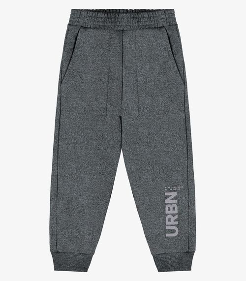 Calça Infantil Em Moletom Rovi Kids Cinza