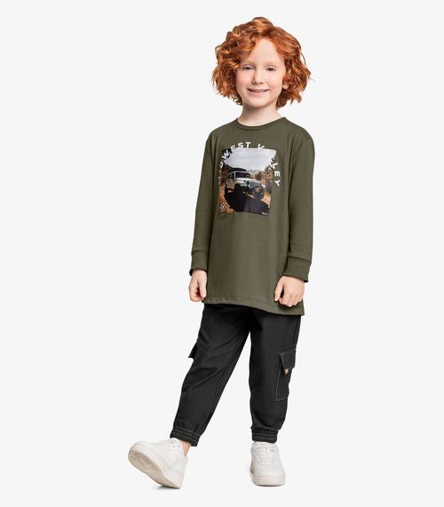 Calça Cargo Infantil Trick Nick Preto