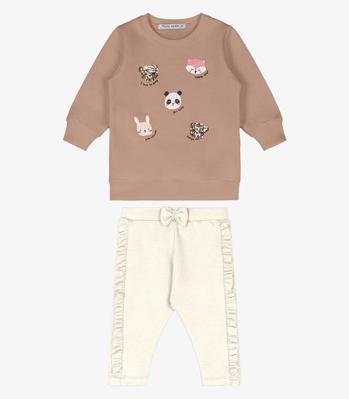 Conjunto Blusão Com Legging Trick Nick Marrom