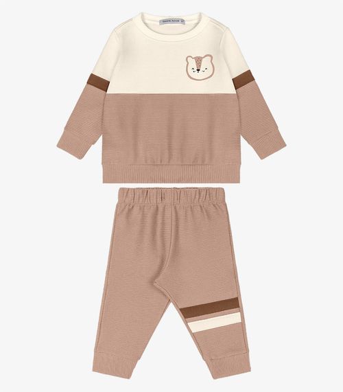 Conjunto Blusão Com Calça Trick Nick Marrom