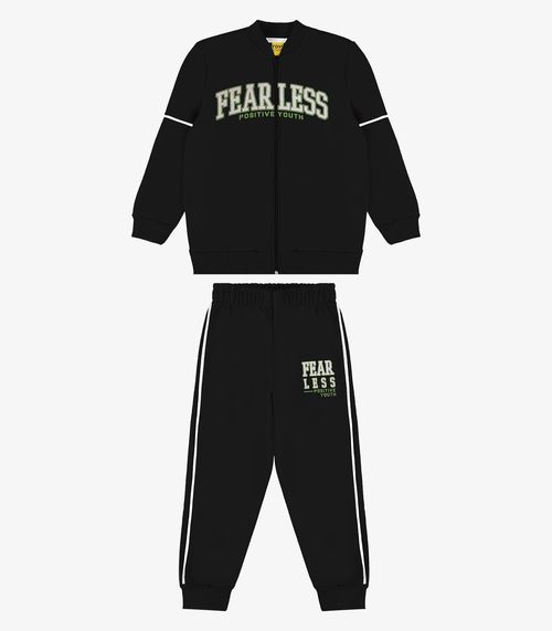 Conjunto Infantil Jaqueta Com Calça Rovi Kids Preto