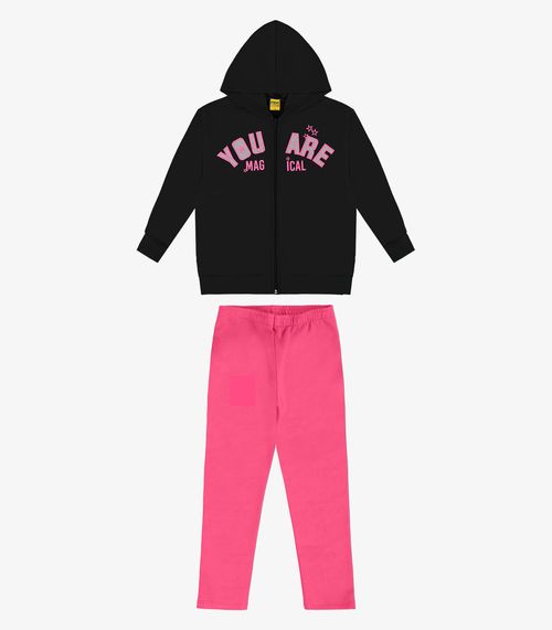 Conjunto jaqueta com legging Rovi Kids Preto