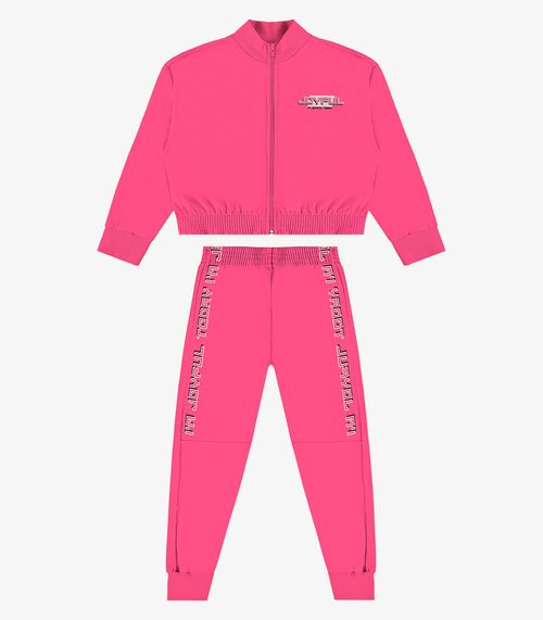 Conjunto Infantil Jaqueta E Calça Rovi Kids Rosa