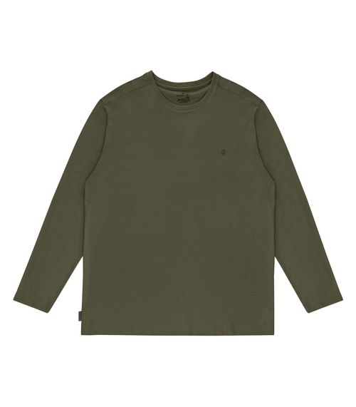 Camiseta Masculina Plus Size Manga Longa Diametro Verde