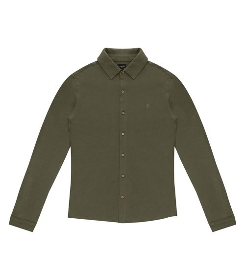 Camisa Masculina Manga Longa Moletinho Diametro Verde