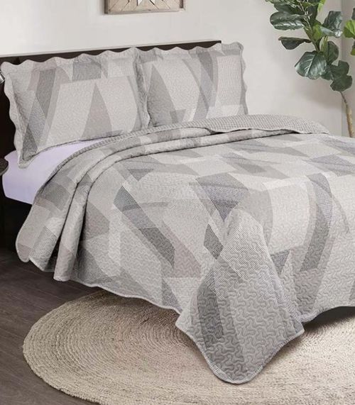 Jogo De Colcha Evolution Patchwork Casal Camesa Azul