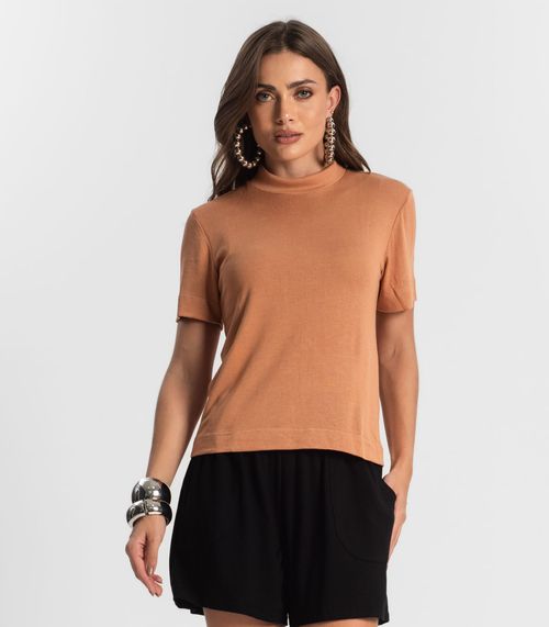 Blusa Feminina Gola Alta Endless Marrom