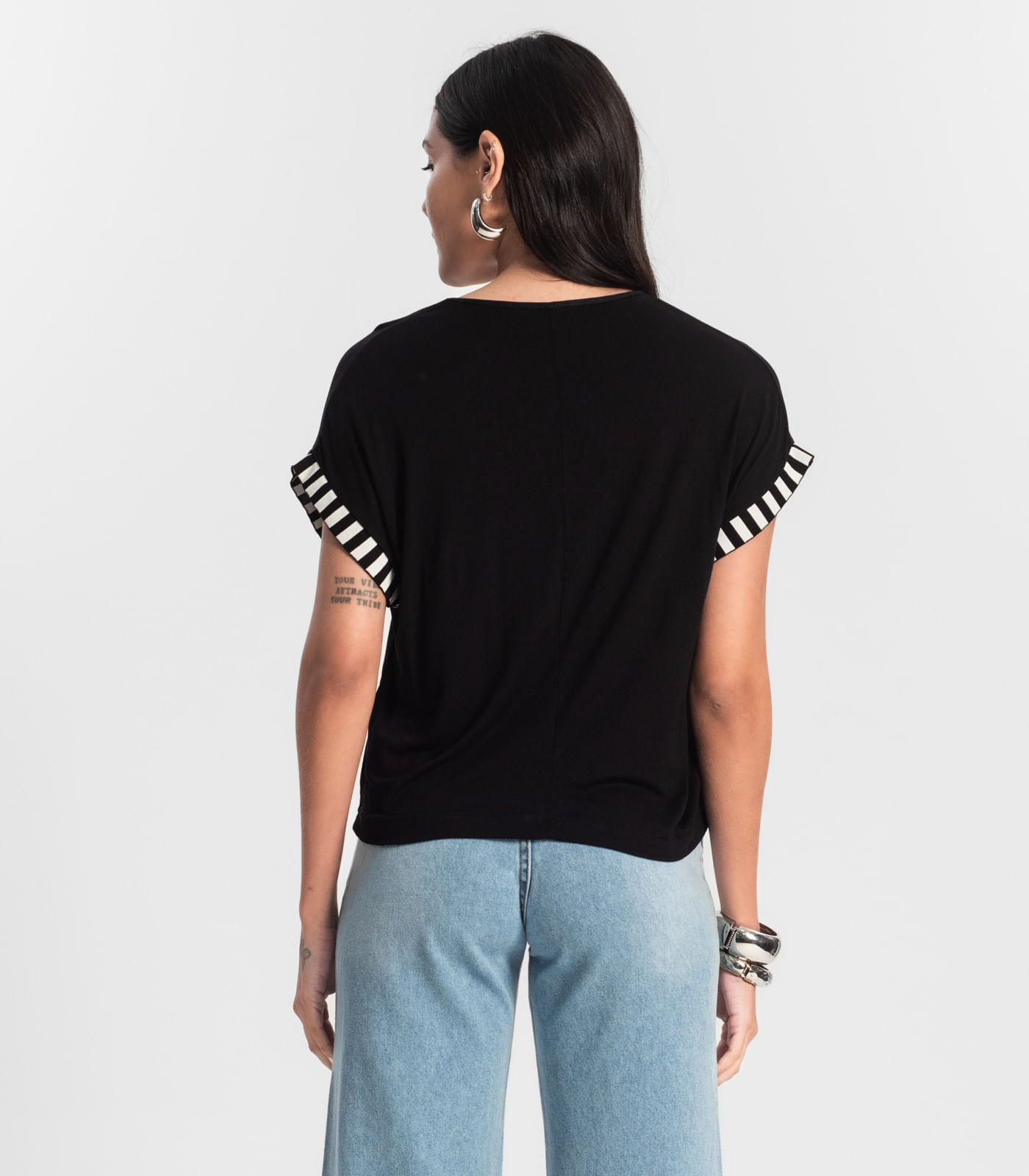 Blusa Feminina Viscotorcion Rovitex Preto