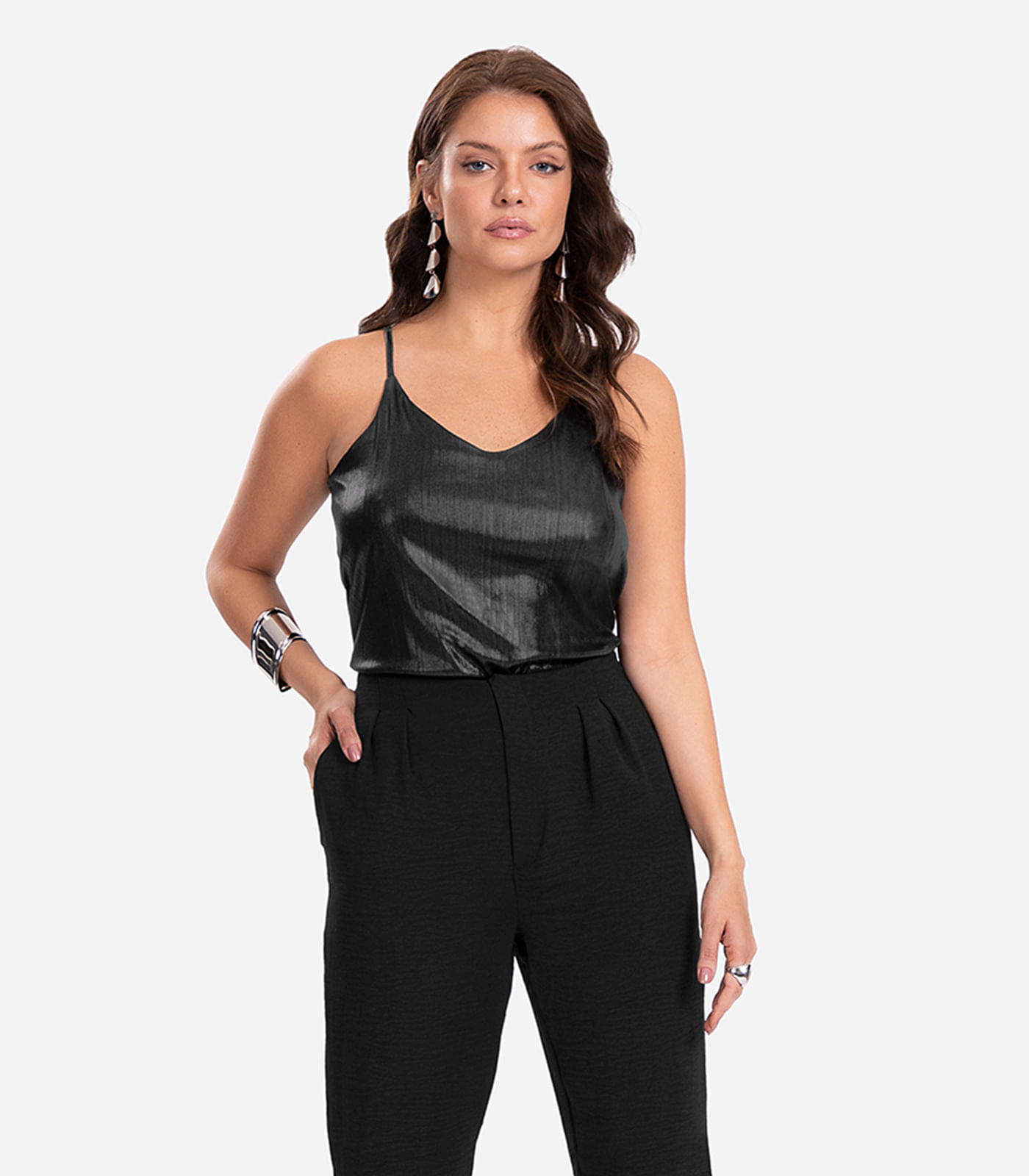 Blusa Feminina De Alça Endless Preto