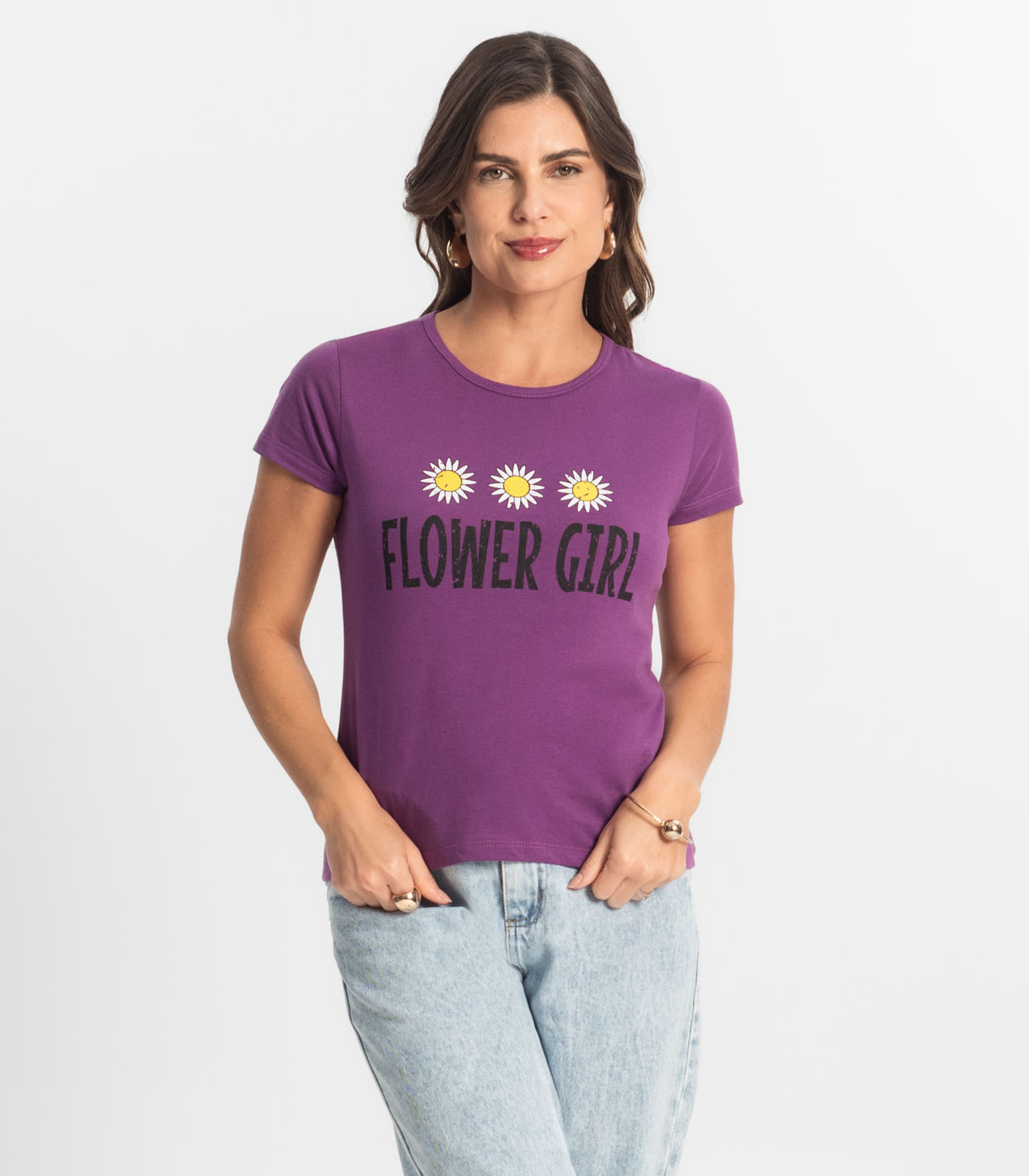 Blusa T-Shirt Feminina Estampada Select Roxo