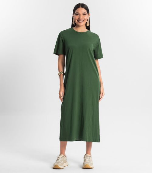 Vestido Feminino Meia Malha Rovitex Verde
