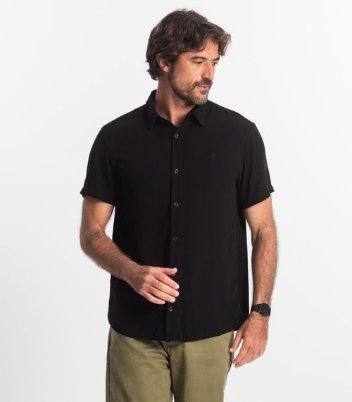 Camisa Masculina Viscose Diametro Preto