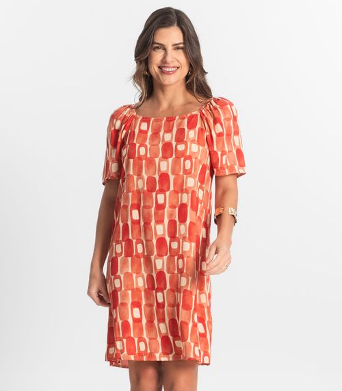 Vestido Feminino Estampado Select Laranja