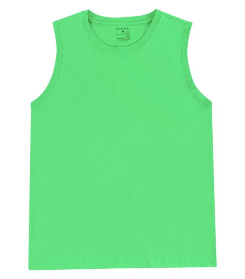Regata Masculina Básico Meia Malha Diametro Verde