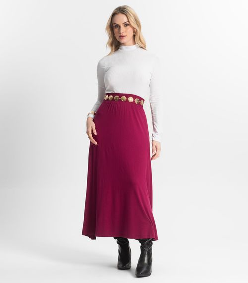 Saia Midi Feminina Select Vermelho