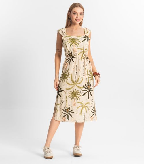 Vestido Midi Viscose Select Verde