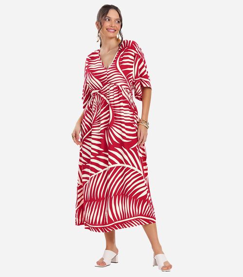 Vestido Super Midi Feminino Rovitex Vermelho