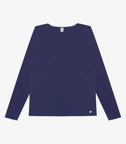 Blusa Feminina Manga Longa Rovitex Azul