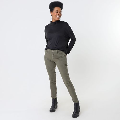 Calça Sarja Skinny Verde Five Pocket - INK