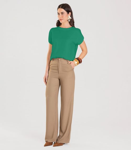 Blusa Feminina Com Recorte Manga Dianna Verde