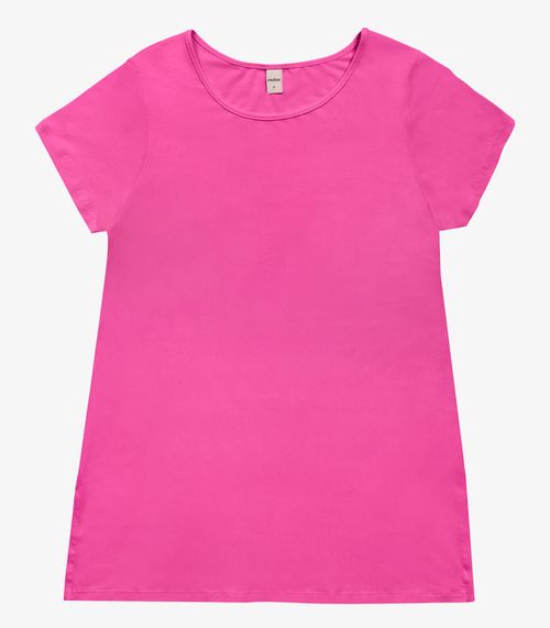 Blusa Básica Alongada Feminina Rovitex Rosa