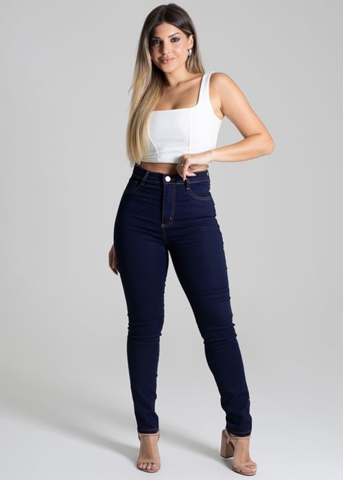 Calça Jeans Hot Pants Nepomuceno Azul Médio - Sawary