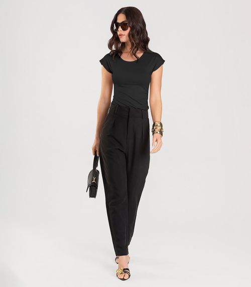 Blusa Feminina Com Franzido Dianna Preto