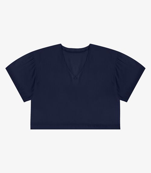 Blusa Feminina Tecido em Viscose Infinita Cor Azul