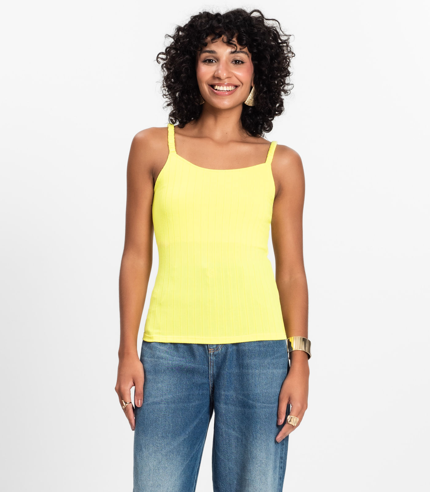Blusa Feminina De Alça Seletc Amarelo