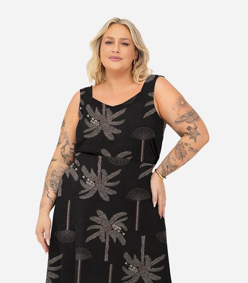 Blusa De Alca Plus Secret Glam Preto