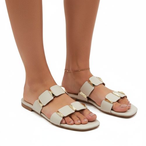 Sandália Eco Mestiço Off White - Via Uno