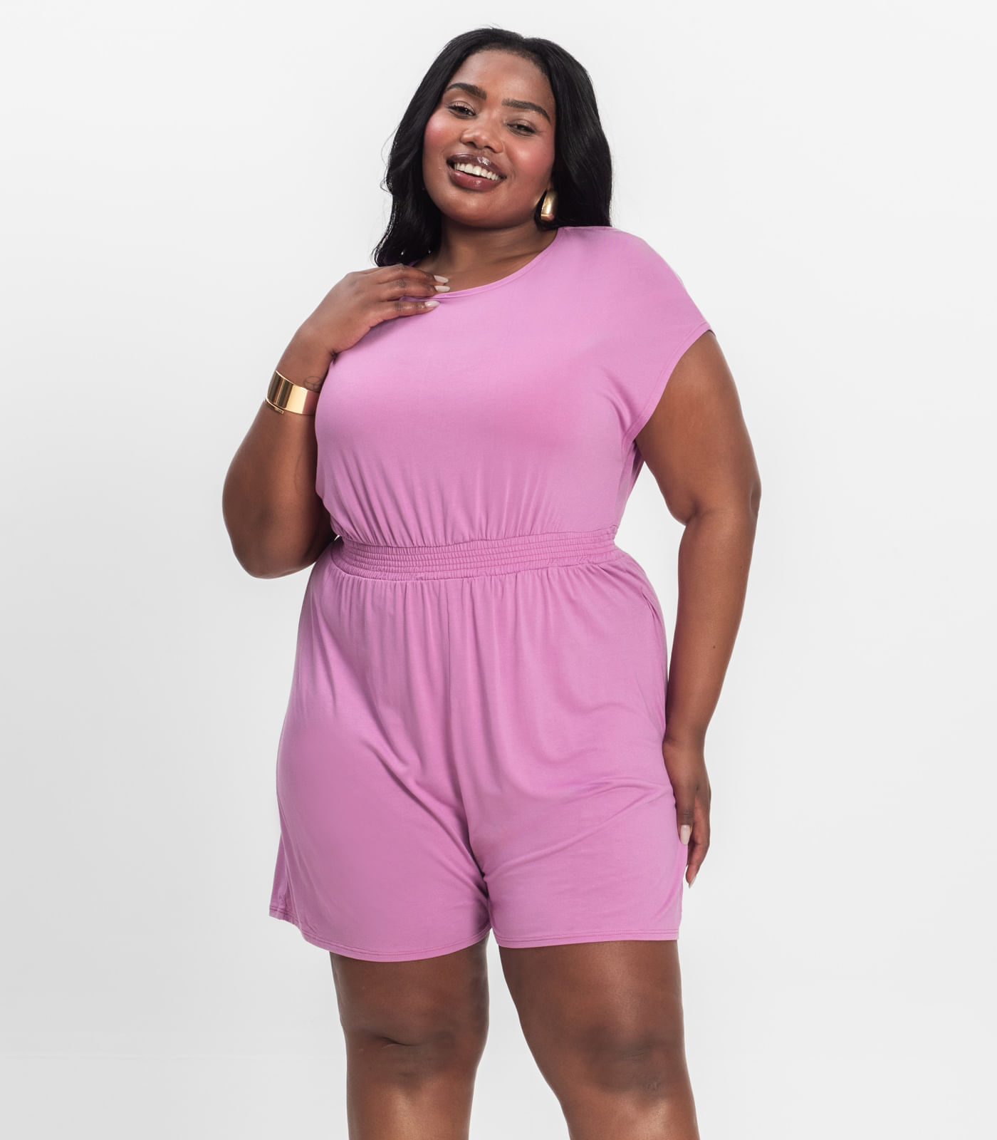 Macaquinho Feminino Malha Visco Infinita Cor Roxo | FastStore PDP