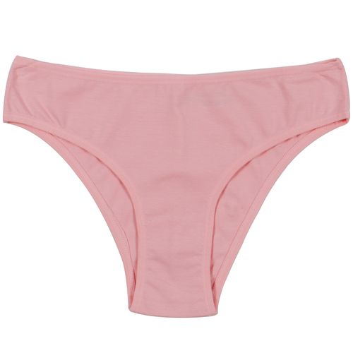 Kit 3 Calcinhas Biquíni Cotton Mescla/Branco/Rosa - Delcotton