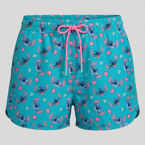 Short Infantil Stitch Full Print Azul – Disney