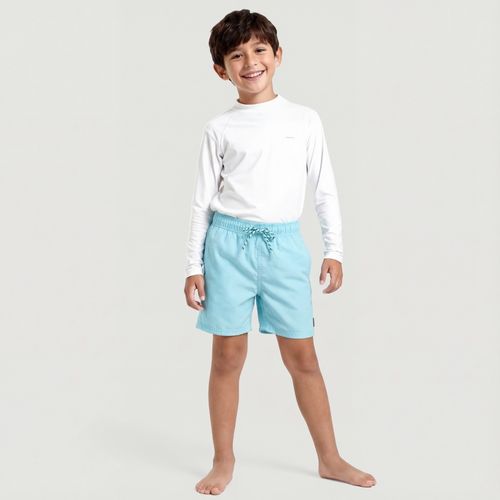 Short Natal Emborrachado Liso Azul - Yeapp