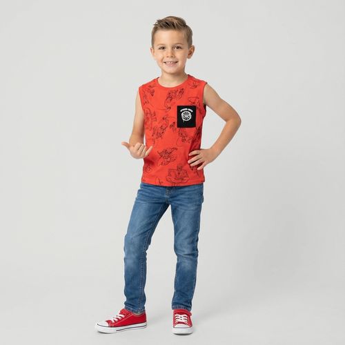 Camiseta Com Bolso Spider Liso Vermelho - Marvel V